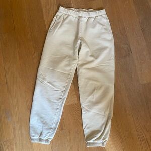 Aritzia TNA Yellow Cozy Fleece Sweatpants